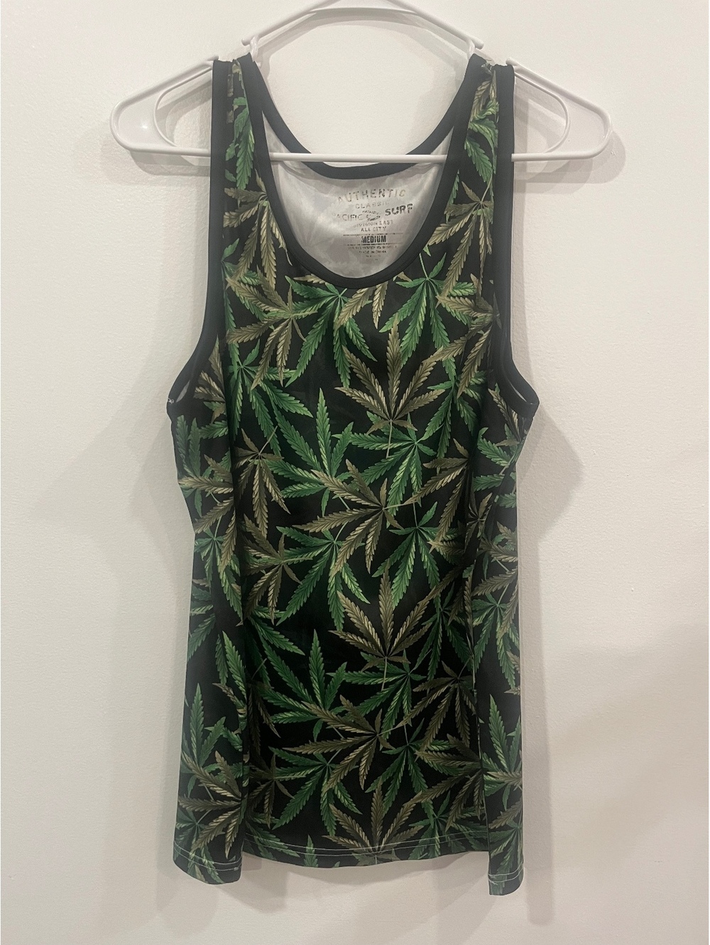 Authentic Apparel leaf print tank top